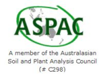  Member of Austalasian Soil and Plant Analysis Council #C298